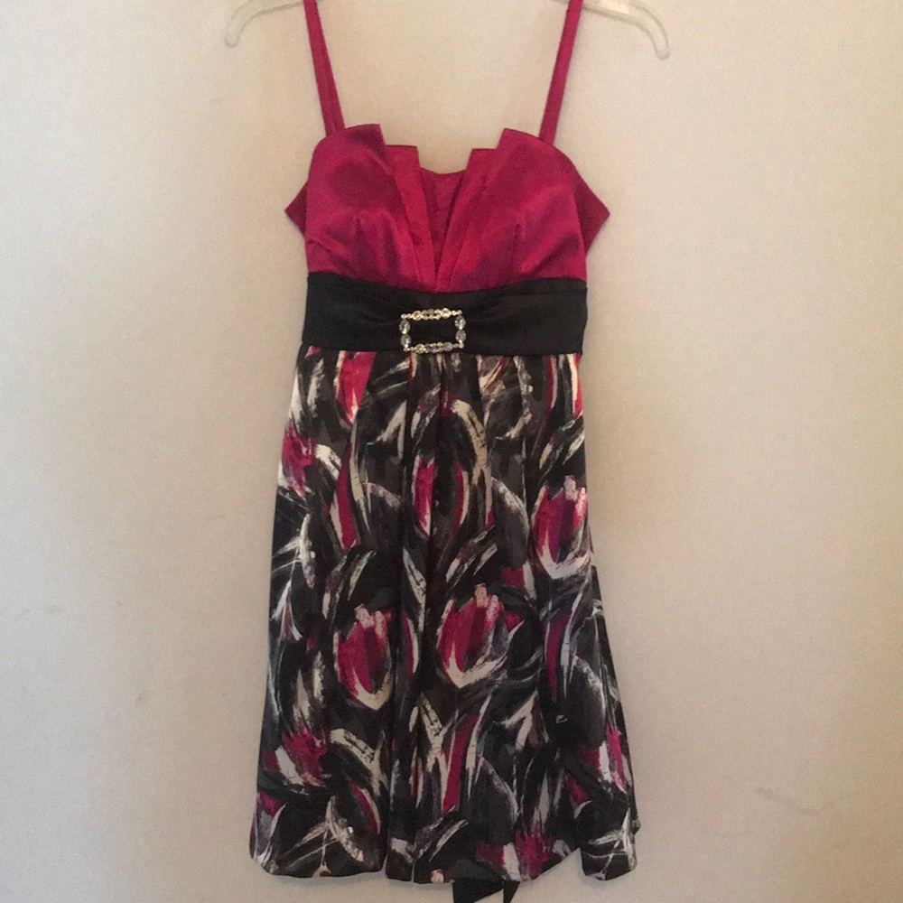 Pink and black Homecoming Dress